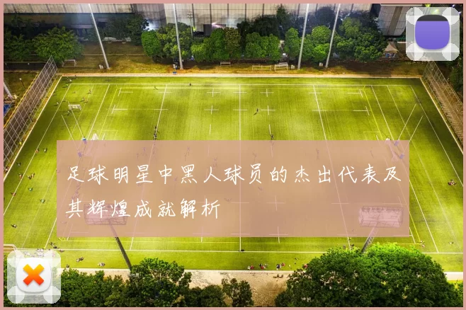 足球明星中黑人球员的杰出代表及其辉煌成就解析